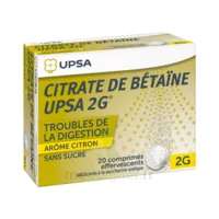 Citrate De Betaïne Upsa 2 G Comprimés Effervescents Sans Sucre Citron 2t/10 à La Ricamarie