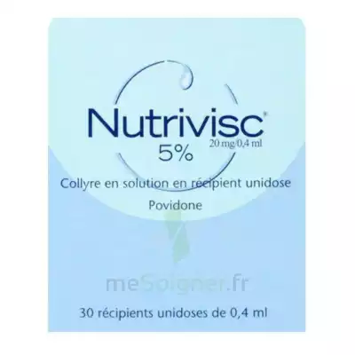 Nutrivisc 5 % (20 Mg/0,4 Ml) Collyre Sol En Récipient Unidose 30unidoses/0,4ml à La Ricamarie