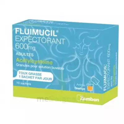 Fluimucil Expectorant Acetylcysteine 600 Mg Glé S Buv Adultes 10sach à La Ricamarie